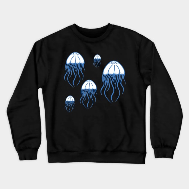 Blue Jellyfish Crewneck Sweatshirt by Cute-Treasure